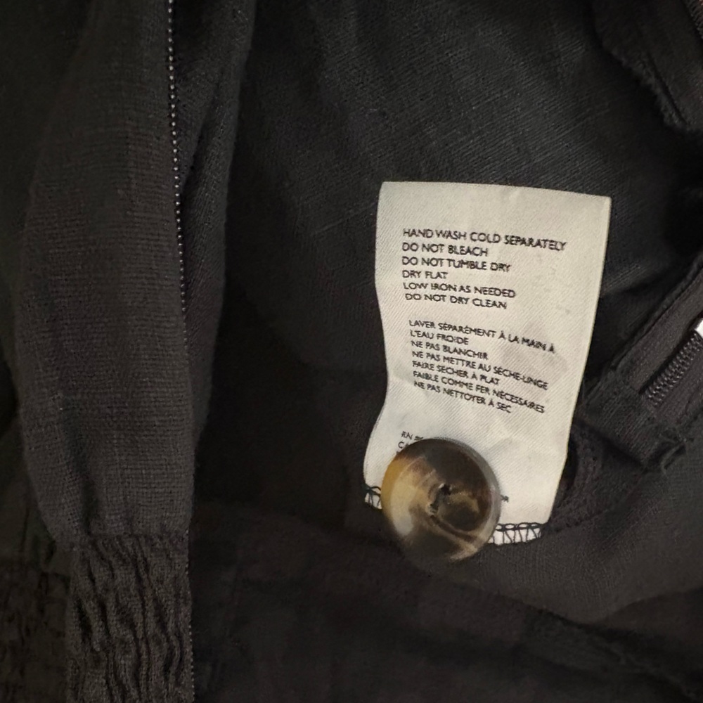 Faithfull the Brand Black linen Jumpsuit with Button Detail M - Picture 8 of 11